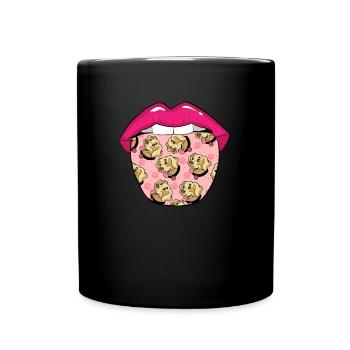 Langue du Labrador - Mug uni - noir - Devant