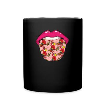 Parrot tongue - Full Colour Mug - black - Front