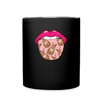 Langue de lapin - Mug uni - noir - Devant