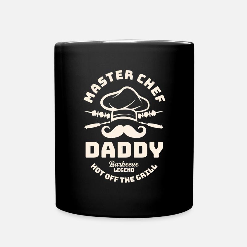 Vatertag - Dad Master Chef Daddy Barbeque Lege - Tasse einfarbig - Schwarz