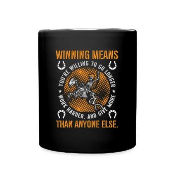 Couper le cheval gagnant signifie que vous êtes un cavalier de rodéo - Mug uni - noir - Devant