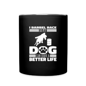 Barrel Racing Western Riding Barrel Racing Dog - Mug uni - noir - Devant