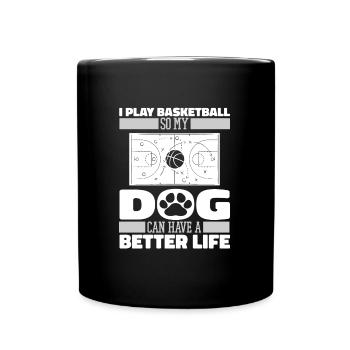 Basketteur Basketteur Chien - Mug uni - noir - Devant