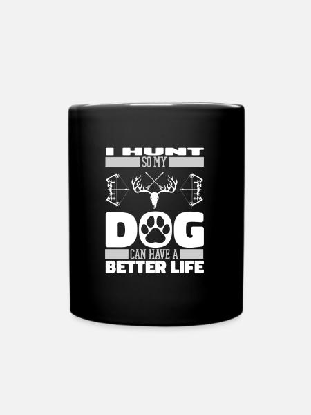 Bogenjagd Bogenjäger Hund - Tasse einfarbig - Schwarz