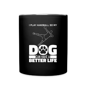 Handball Handball Chien - Mug uni - noir - Devant