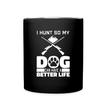 Chasse Chasseur Chien de chasse - Mug uni - noir - Devant