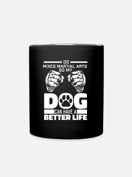 Mixed Martial Arts Hund - Tasse einfarbig - Schwarz