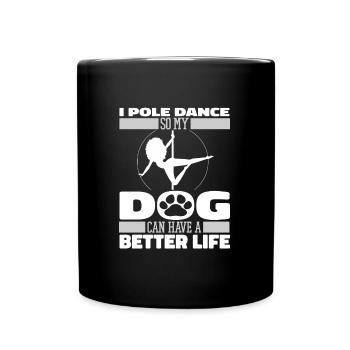 Chien de Pole Dancing - Mug uni - noir - Devant