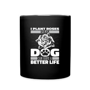 Rose Chien - Mug uni - noir - Devant