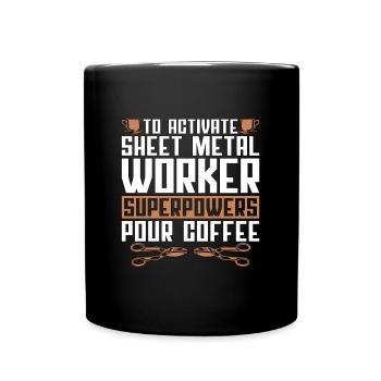 Un tôlier pour activer le travail de la tôle - Mug uni - noir - Devant
