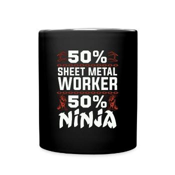 Sheet Metal Worker 50% Sheet Metal Worker Mechanic - Full Colour Mug - black - Front