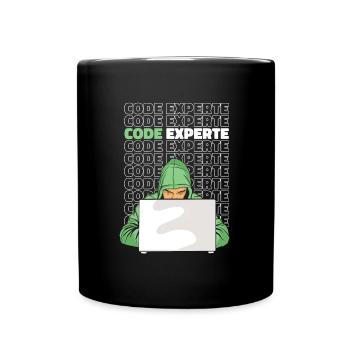 Entwickler Coder Programmierer Experte - Tasse einfarbig - Schwarz - Vorne