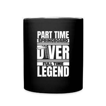 Légende du plongeur plongeur - Mug uni - noir - Devant