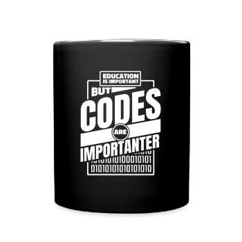Developer Coder Programmer Funny - Full Colour Mug - black - Front