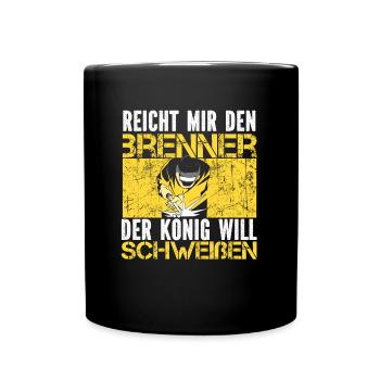 Schmied Metallbauer Lustig Schlosser - Tasse einfarbig - Schwarz - Vorne