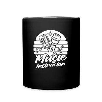 Professeur de musique Professeur de musique Microphone - Mug uni - noir - Devant