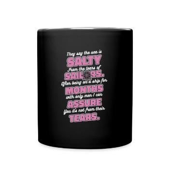 Sailing Sailor Sailboat Funny - Full Colour Mug - black - Front