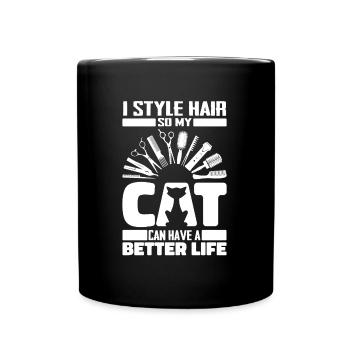 Coiffeur Coiffeur Chat - Mug uni - noir - Devant