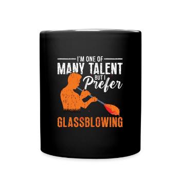 Soufflage de verre Je suis l’un des nombreux verriers de lampes - Mug uni - noir - Devant