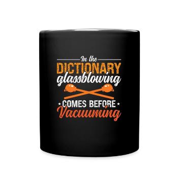 Glassblowing In The Dictionary Glass Art Blowpipe - Full Colour Mug - black - Front