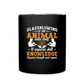 Glassblowing Is An Animal Unto Itself Glassmaking - Full Colour Mug - black - Front