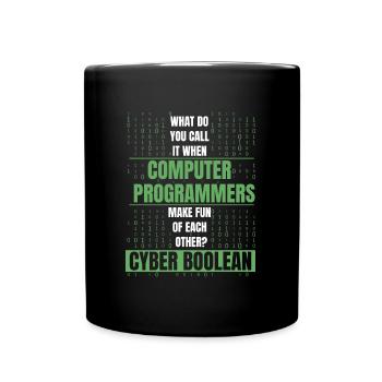 Developer Coder Programmer Funny - Full Colour Mug - black - Front