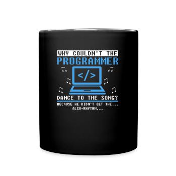 Developer Coder Programmer Comic Coding - Full Colour Mug - black - Front
