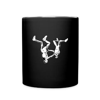 Indoor Skydiving Indoor Fallschirmspringen - Full Colour Mug - black - Front