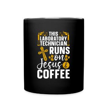Labor Labortechniker Wissenschaft Chemie Geschenk - Tasse einfarbig - Schwarz - Vorne