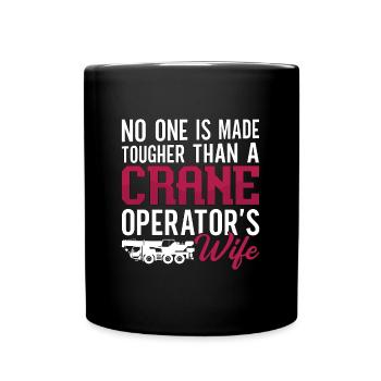 Grutier Grutier Opérateur de grue Travailleur de la construction Cadeau - Mug uni - noir - Devant