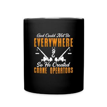 Grutier grutier conducteur de grue cadeau de travailleur de la construction - Mug uni - noir - Devant