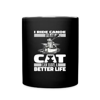 Kanu Kanute Katze - Tasse einfarbig - Schwarz - Vorne