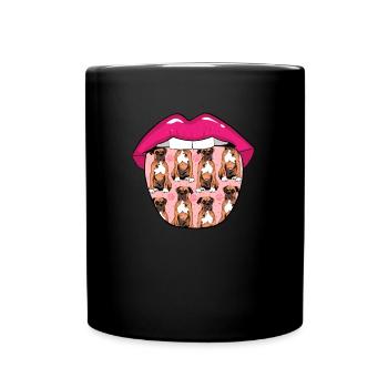Boxer Dog German Boxer Tongue - Full Colour Mug - black - Front