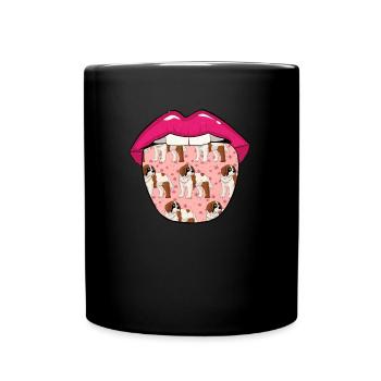 La langue de saint Bernard - Mug uni - noir - Devant
