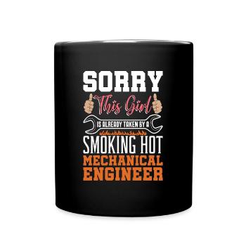 Mechanical Engineering Sorry This Girl Is Mechanic - Full Colour Mug - black - Front