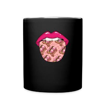 Lèvres de sushi - Mug uni - noir - Devant