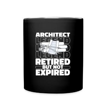 Architecte architecte à la retraite - Mug uni - noir - Devant