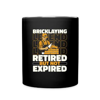 Briqueteur à la retraite - Mug uni - noir - Devant