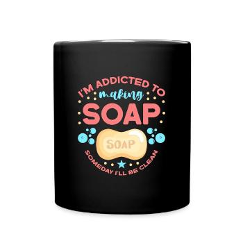 La fabrication de savon accro à la fabrication de saponifications de savon - Mug uni - noir - Devant