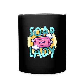 Soapmaking Soap Lady Handicrafts Saponifications - Full Colour Mug - black - Front