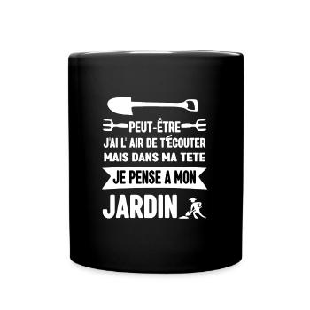 Drôle Jardinier Citation Jardinage Cool Jardinier - Mug uni - noir - Devant
