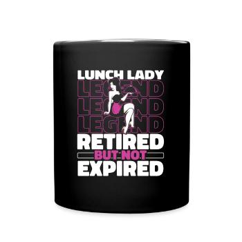Cafeteria Kitchen help Canteen in retirement - Full Colour Mug - black - Front