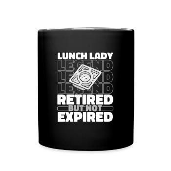 Cafeteria Kitchen help Canteen in retirement - Full Colour Mug - black - Front