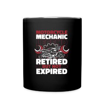 Mécanicien motocyclette à la retraite - Mug uni - noir - Devant