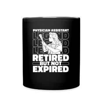 Retired physician assistant - Full Colour Mug - black - Front