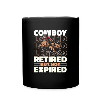 Rodeo Cowboy in retirement - Full Colour Mug - black - Front
