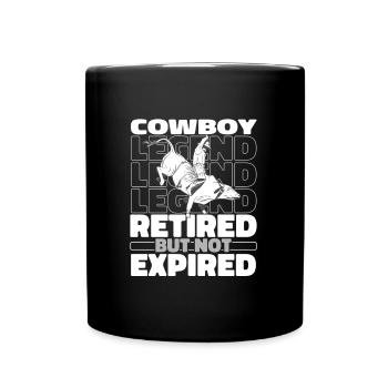 Rodeo Cowboy Retiree - Full Colour Mug - black - Front