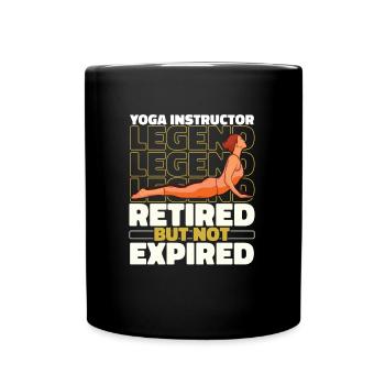 Yoga Teacher Yoga Instructor Retiree - Full Colour Mug - black - Front