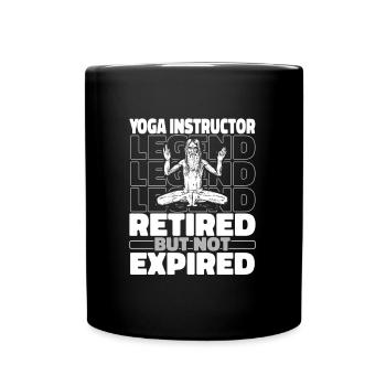 Yoga Teacher Yoga Instructor Retired - Full Colour Mug - black - Front