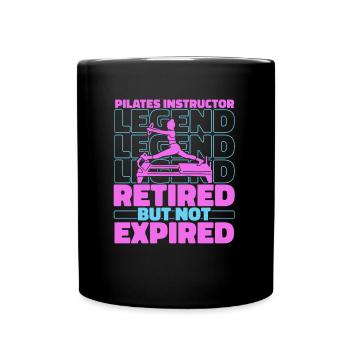 Pilates Pilates Teacher Pensioner - Full Colour Mug - black - Front
